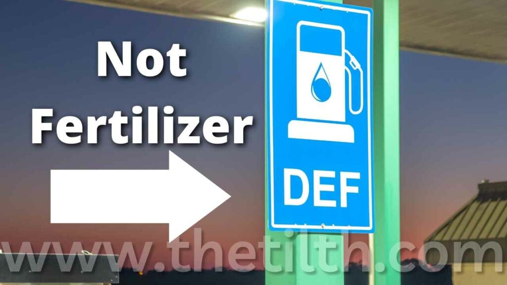 DEF As Fertilizer: Not A Good Choice